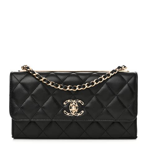 CHANEL Lambskin Quilted Trendy CC Flap Phone Holder With 